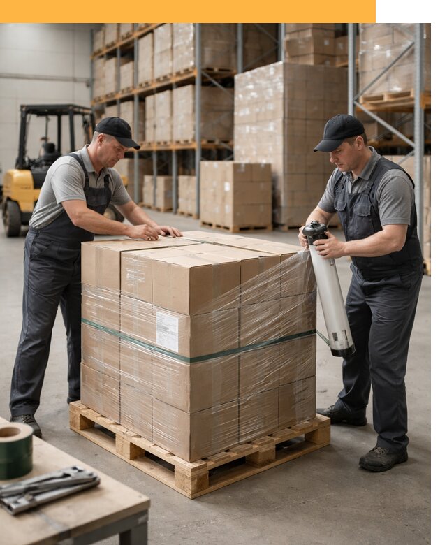 Упаковка и паллетирование грузов от 3587 руб: защита и крепление