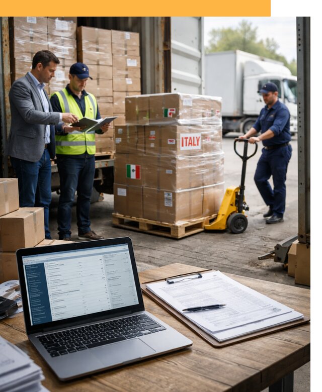 Доставка грузов из Италии: морские и авиаперевозки от 18446